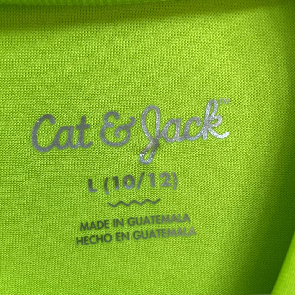 🎉HP🎉 Boys Long-Sleeve Swim Rash Guard - Neon Lime Green - Size Large (10/12) - Picture 7 of 8